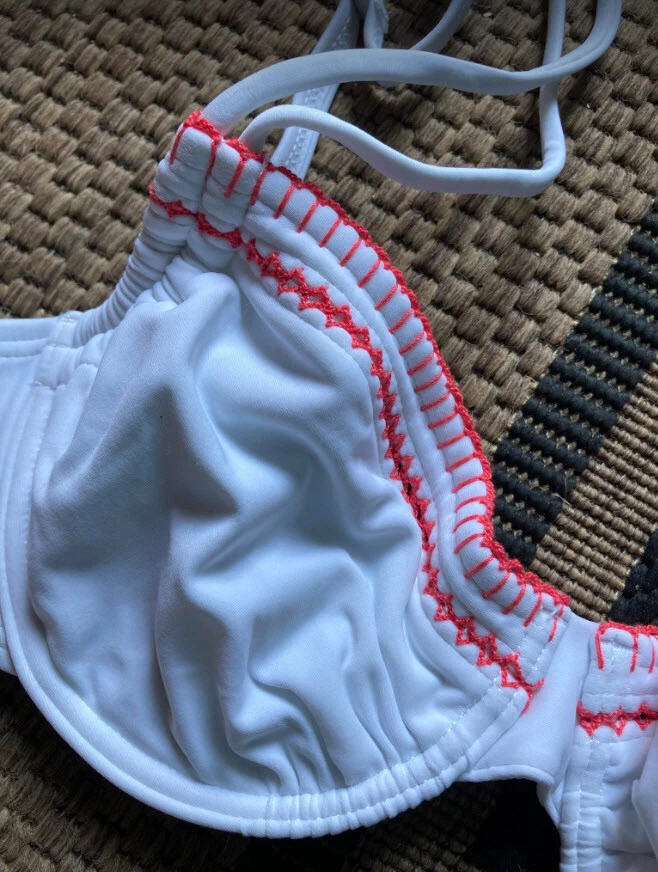 NEU: WOW! BÜGEL BIKINI HÄKELKANTEN 36 38 40 42 44 B S'OLIVER weiss-rosa *286645 - Bild 2 von 4