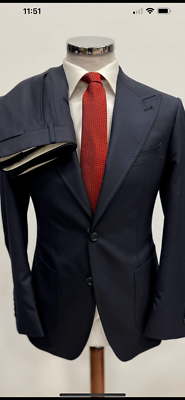 Navy blue super 180 wool suit | eBay