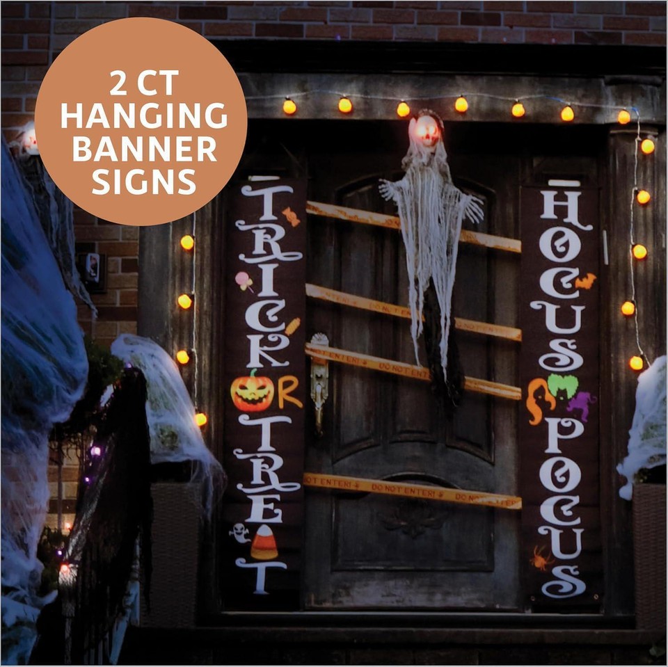 50 Piece Halloween Decorations Outdoor Set, All Included Decor Kit