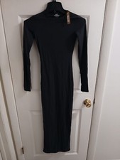 Skims Wardrobe Women Size Mock Neck Bodycon Maxi Style AP-DRS-1824 Size XS G30