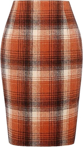 Jupe Crayon En Tweed Mossimo - Taille 2, Femme, Marron, Longueur Genou