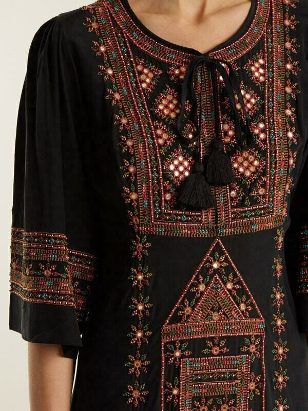 figue black embroidered dress Embroidered Mini Dress & A Spring Outfit