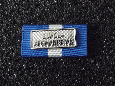 ^(EUK-10) Ordensspange EU Planning & Support EUPOL - AFGHANISTAN Silber