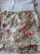 Sheridan Queen Bed Skirt-1990's-Beautiful Florals-Cotton Blend-14" drop