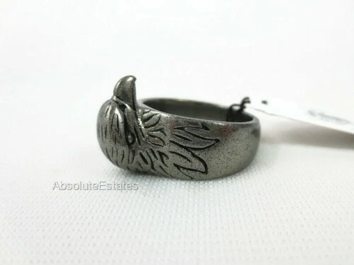NUEVO Anillo Cabeza de Águila Talla 10 Emporio Armani Para Hombres Acero Inoxidable EGS2662040001 Foto 3 de 4
