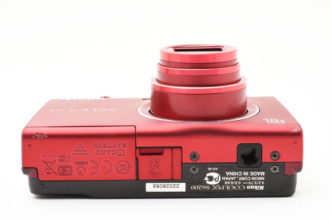 Nikon Coolpix S6200 Fotocamera Digitale 16 MP – Zoom Ottico 10x – Colore Rosso (usato Giappone) - Foto 1