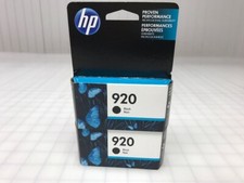 2/pk Genuine HP 920 CD972AN Black Ink Cartridge for officejet 6000 6500 7000
