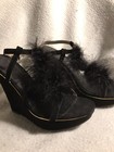 CHARLOTTE RUSSE BLACK GOLD TRIM BOA ACCENT SANDALS SHOES SIZE 8 M EUC — photo 7