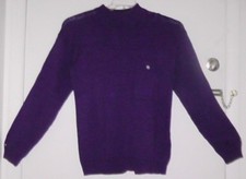 Women's True Vintage Gitano Purple Button Down Back Stylish Career Sweater Sz L
