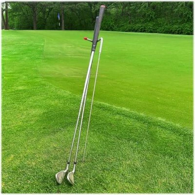 MOBILE PRO SHOP Premium V-Shaped Golf Club Holder - Durable Caddy Stand, Gray - Made in USA