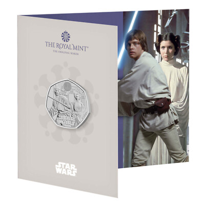 2023 United Kingdom 50p BU Coin - Star Wars: Luke Skywalker & Princess Leia
