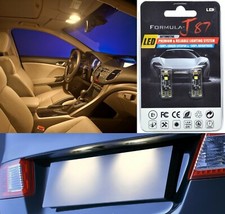 Canbus Error Led Light 168 Warm White Two Bulbs License Plate Replace Look Oe