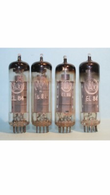 Valvo EL84/N709 Foil Disc Getter, Rare Tested NOS, Matched Quad