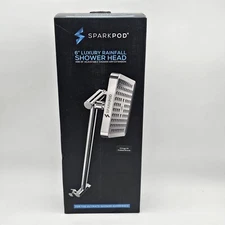 SparkPod 6" Square Rain Shower Head with 16" Extension Arm, Oil Rubbed Bronze