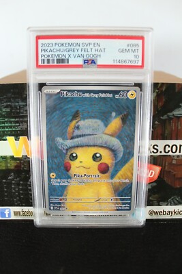 ★PSA10★【ゴッホ/ピカチュウ/プロモ】GOGH PIKACHU 085 Pokemon Pikachu with Grey Felt Hat SVP-EN/085 Van Gogh Promo
