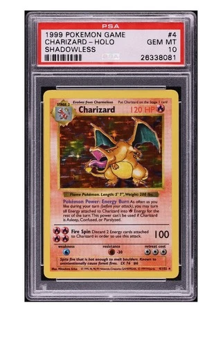 New ListingPokémon 1999 Charizard 4/102 Holo Rare Shadowless Base Set PSA 10