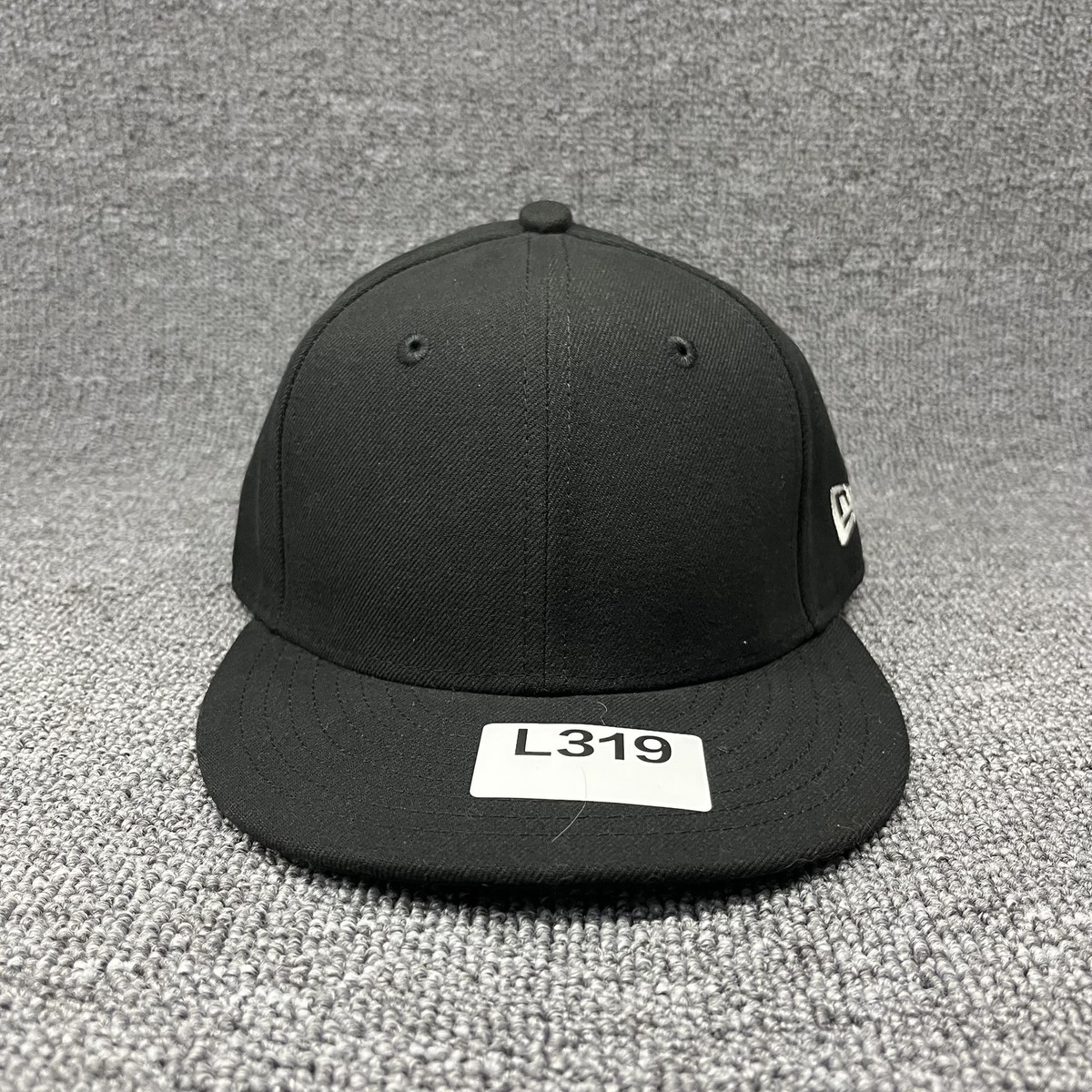New Era 59FIFTY Blank Black Fitted Hat Plain Cap Size 6 5/8 53cm Kids