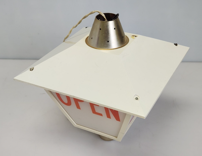 Vintage 1960's Enjoy COCA-COLA Open Lantern Light Rotating Hanging