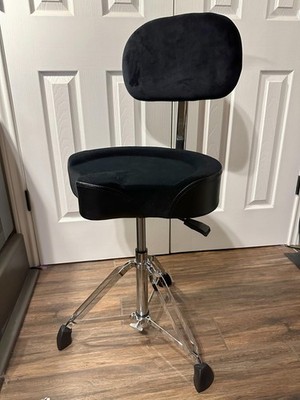 Donner DHT-250 Motorcycle Style Hydraulic Drum Throne With Backrest for Adults