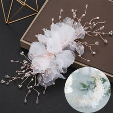 Hair Accessories Set Earrings Beautiful Fairy Pearl Barrettes Bridal Headdress