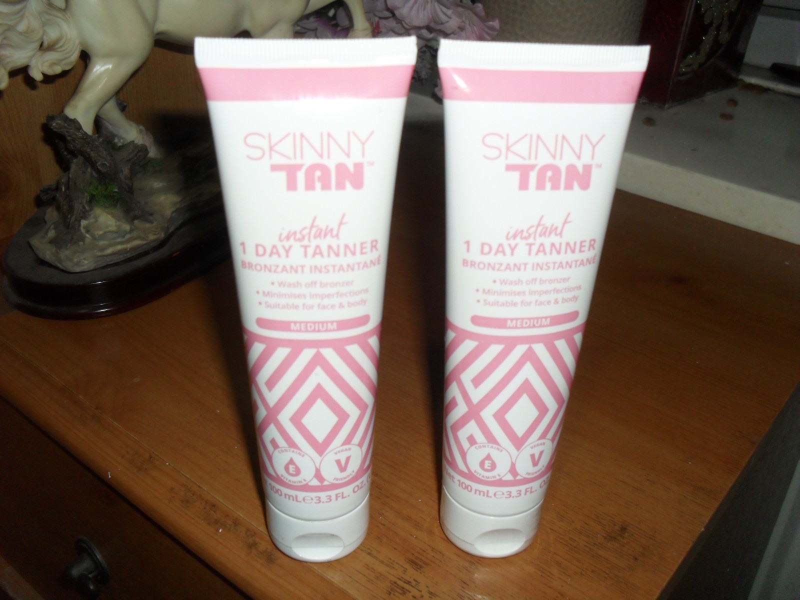 2 x Skinny Tan Instant One Day Tanner Face & Body - Wash off Bronzer 100ml - Image 3