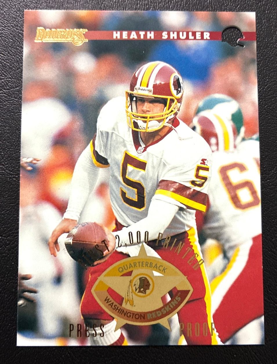 1996 Donruss Press Proof HEATH SHULER Football Card #82 Redskins