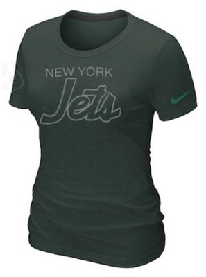 Nike Women s New York Jets Script Tri Blend NFL Football Jersey Shirt Large L