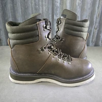 Simms Freestone Wading Fly Fishing Boots Mens Size 12 Brown Leather w/ Box EUC