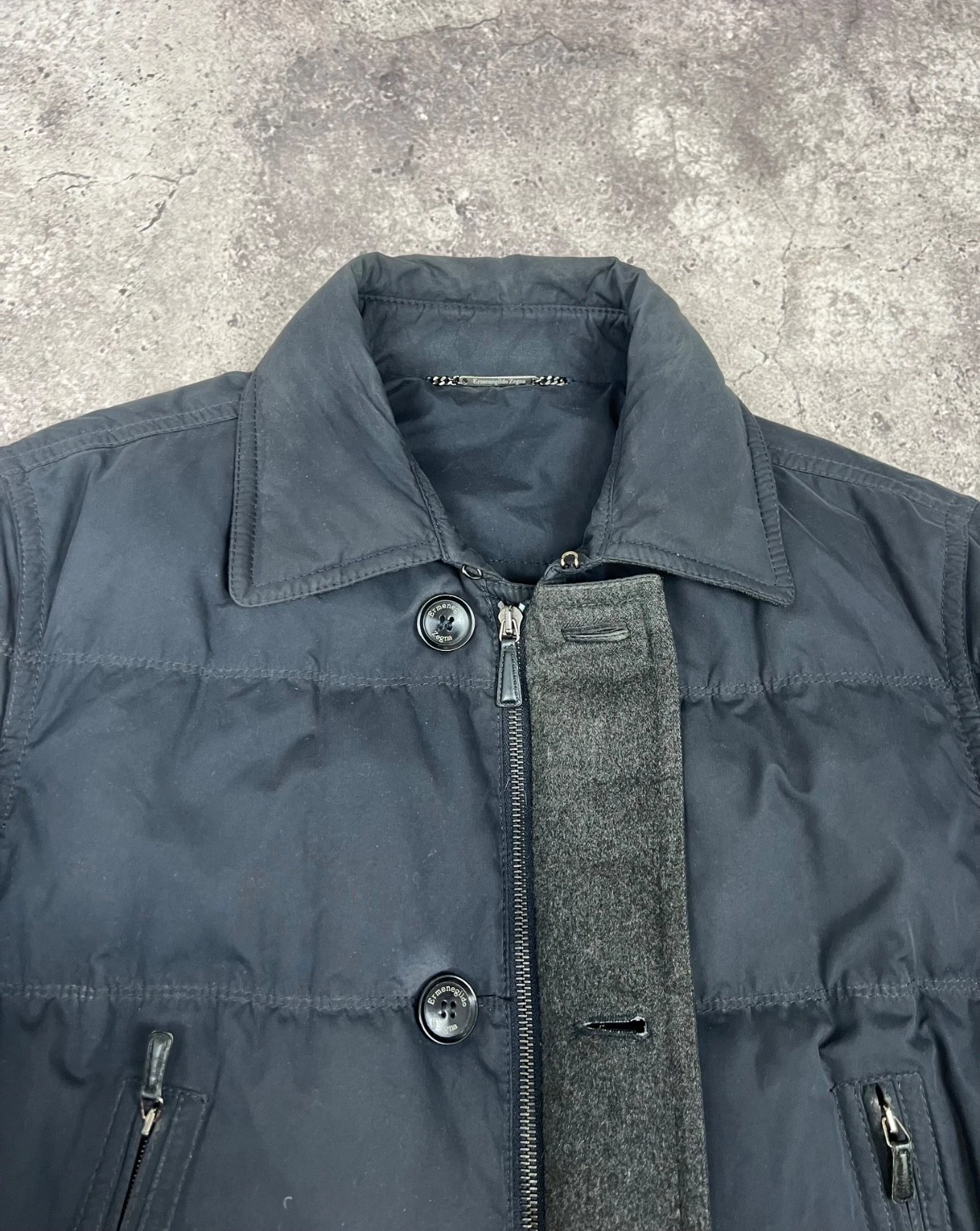 Ermenegildo Zegna Goose Down Jacket Navy Men's size 50 - product detail image 9