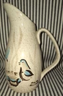 VTG MCM RED WING POTTERY BOB WHITE BIRD 7" CREAM PITCHER CREAMER CARAFE JUG 1956