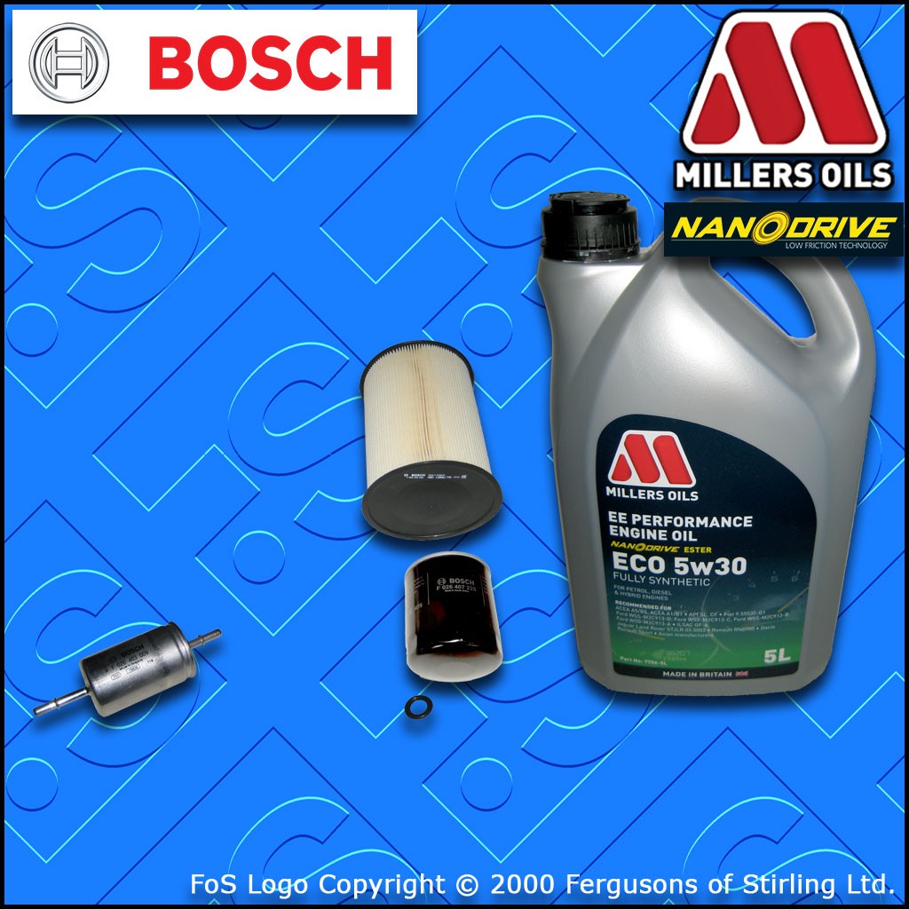 SERVICE KIT for VOLVO V50 1.8 16V OIL AIR FUEL FILTER +5w30 NANO OIL (2007-2012)