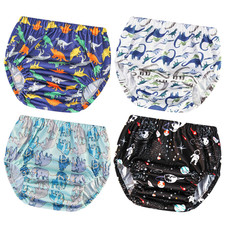 4Pcs Plastic Underwear for Potty Training Plastic Pants 3T Cloth Diaper Cover Ru
