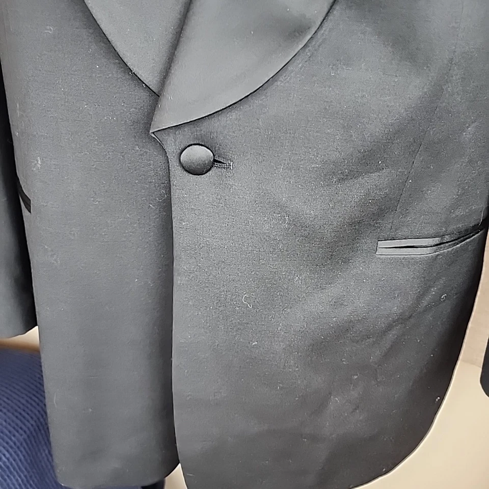 Hugo Boss Hombre Traje Blazer Chaqueta 44R Negro 100% Lana Virgen Super 100 Foto 3 de 4