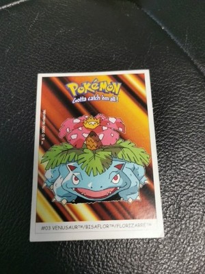 Pokémon dunkin boomer trading card Sticker 2000 # 03 Venusaur/Bisaflor