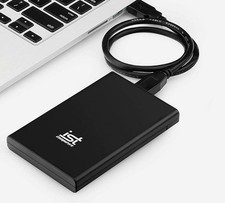 Ultra Slim 1TB Portable External Hard Drive, USB 3.0, Black, with Mac, PC Com...