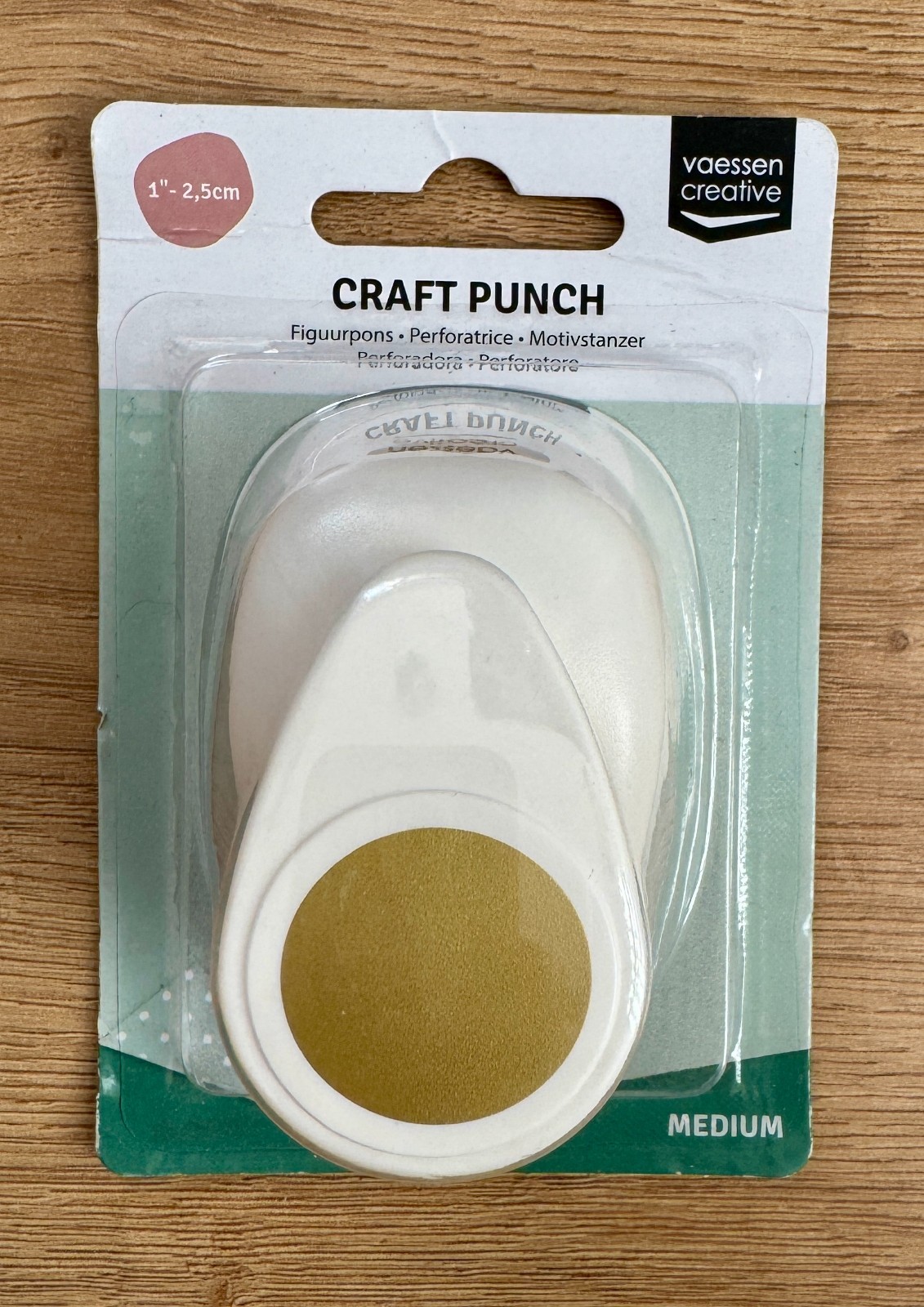 Vaessen Creative Craft Paper Punch Medium Circle for DIY Projects, Scrapbooking