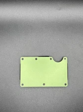 Green Metal Minimalist Wallet with RFID Blocking and Money Clip