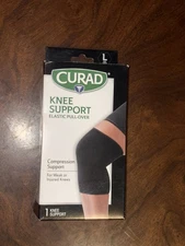 CURAD Pull-Over Knee Support, Elastic, Size L, 9", Retail Packaging,