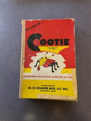 Vintage 1949 The Game Of  Cootie . W.H.Schaper Mfg Co.