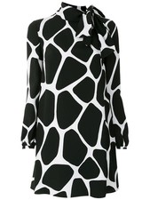 Valentino Garavani Giraffe Print Silk Mini Dress