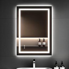 36X24 LED Bathroom Mirror with Lights Anti-Fog, Dimmable, Backlit Front Lit
