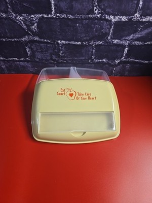 Vintage Positive Promotions Healthy Snack Container Lunch Box Eat Smart Take...