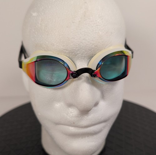 Speedo Speed Socket 2.0 White Mirrored Swim Goggles Used