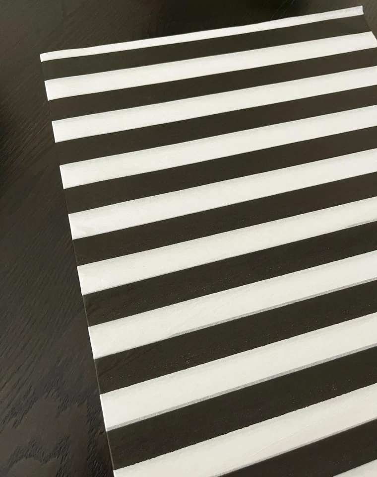 BLACK STRIPES Design Tissue Paper Sheet Choose Size & Package Amount - Image 3 of 4