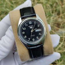 Seiko 5 Automatic 7009-3181 ''Black Military Dial'' Vintage Japan Men's Watch N