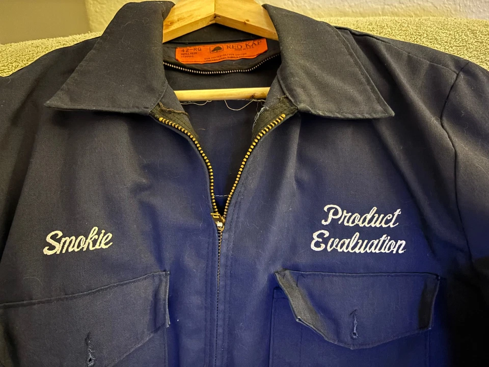 VTG Ford Motor Co Company Mens large size 42  Employee  SMOKIE RED KAP  Jacket # - Image 3 of 4