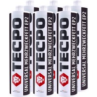 6X Tecpo Universal Mehrzweckfett 500G EP2 Lithium Fett Schmierfett Fettpresse