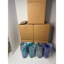 US Acrylic 20 oz Tumblers Coastal Colors Optix Drinkware Set of 8 each 40 total