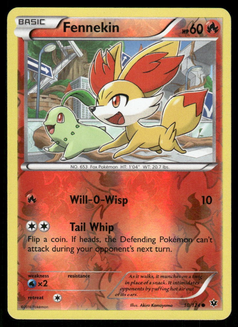 2016 Pokemon Fennekin Common Fates Collide 10/124 Reverse Holo DMG