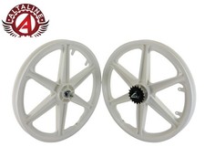 Altaline 20 Gt Style Bmx Mag Wheel White 6-spoke Front Or Freewheel 38 Axle.